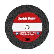 Scotch-Brite Deburr & Finish Pro Unitized whl, DP-UW, 2S Fine, 2" x 1/4" x 1/4"