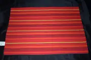 PIER 1 Red / Blue Stripe Summer Placemat Reversible Set of 6 NEW