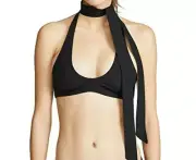 ZIMMERMAN Women's Black Tie Halter Bra Top | AU 8 | New with Tags RRP $140.00