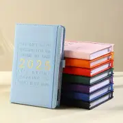 2025 Planner Notebook Monthly Calendar Diary Schedule Soft Leather Cover Paper