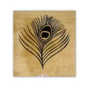 Peacock Eye Feather sm. mounted rubber stamp, bird, fantasy, bridal, wedding #20