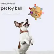 Interactive Ball Dog Toy Plush Dog Toys Soccer Ball with Straps Dog Training Toy Dog Balls for Small & Medium Dog E