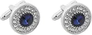 [JYHLSHBA] Cufflinks For Men 1 Pair Of Zircon Crystal Cufflinks Men'S French Shirt Suit Cufflinks Armpins