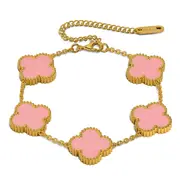Pink Clover Bracelet