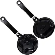 2Pcs Mini Omelette Pan Nonstick Heart Star Shaped Cooking Pans Fun Breakfast Maker for Pancakes Eggs Safe Easy to Use