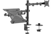 Gorilla Arms Steel Monitor Arm with Laptop Tray for 17"-32" Displays