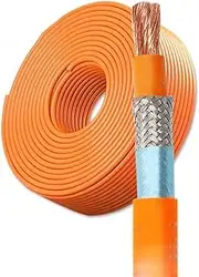 XLPE-EV Cable 35/50mm² Oxygen-Free Copper Core Wire New Energy Storage Double Shielded Cable AC1000V/DC1500V Electric Vehicle Charging Pile High Voltage Line(165ft,35mm²)