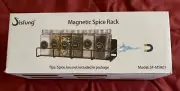 Magnetic Spice Rack for Refrigerator 4 Packs Super Strong Magnetic BLACK