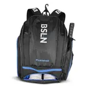 Pickleball Bag - Large Pickle Ball Sports Backpack with Padded Paddle blue