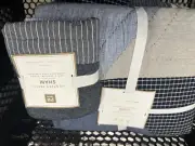 Pottery Barn Teen twin Huntley Patch Quilt 1 standard sham blue multi New