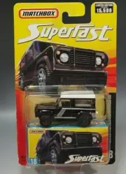 2006 MATCHBOX #18 LAND ROVER DEFENDER 90 BLACK SUPERFAST L.E. NIB CONDITION