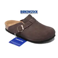 在飛比找蝦皮購物優惠-Birkenstock咖啡色絨面 包頭休閒皮革涼鞋 尺碼 3