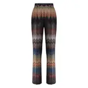[Missoni] Missoni Zigzag-pattern Glitter-effect Trousers 44 IT GREY/BLACK