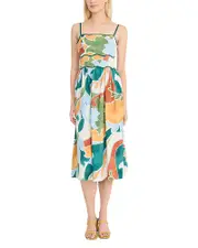 Donna Morgan Waistband Midi Dress