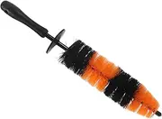 CRILSTYLEO Wheel Cleaning Brush Tire Cleaning Brush Car Wash Brush Wheel Brush Rim Brush Detailing Brush Wheel Cleaner Brush Rim Cleaner Brush Tire Brush Pp Orange