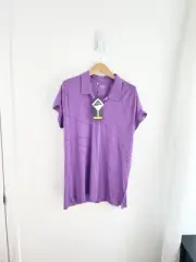 Adidas L Purple Climalite Short Sleeve Golf Shirt Top Women’s Small NWT