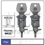 Nice Door Lock Barrel - Pair, NDL22R