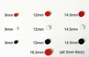 Accordion Buttons Felt Assorted Akkordeon Ersatzteile Import Italy SET of 10