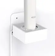 Linkidea Wall Mount Electric Toothbrush Charger Holder, Self Adhesive Tooth Brush Stand for Bathroom, Powered Toothbrush Stand Compatible with Oral-B iO Series 7/8/9/10 (Round Charger Only)