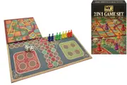 2 In 1 Snakes & Ladders & Ludo Game Set