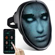 LED Face Transforming Luminous Face Mask for Halloween and Parties