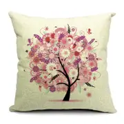 All 4 Kids 45cm Square Throw Pillow Cushion Cover - Pink Tree