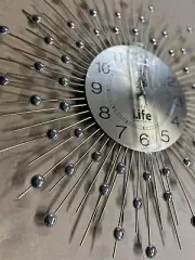 Stella & Eve Silver Iron Wall Clock