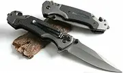 Folding Knife Tactics Survival Pocket Knives Camping With Glass Breaker & Seatbelt Cutter G10 Handle