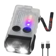 V20 Mini Pocket LED Flashlight Magnetic EDC Work Light Torch Rechargeable Lamp