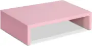 Pink Monitor Stand Riser, Wood Monitor Riser with Storage for Desk Small Monitor