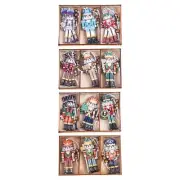 9Pcs Wooden Nutcracker Soldier Festive Xmas Puppet Toy Christmas Decorations