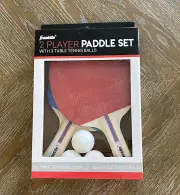 New Franklin Ping Pong Table Tennis Paddles 2 Player Paddle Set With 3 Balls