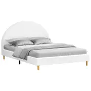 ALFORDSON Bed Frame Arched Base White Queen