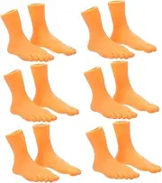 HEMOTON 6 Pairs Feet Finger Puppets Fun Safe Mini Foot Puppets for Parent Bonding Party Entertainment OPP Bag Packaging