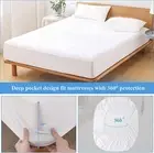 Fitted Deep Pocket Mattress Protector Waterproof Cover Noiseless Matress Protect