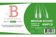 Billionaire Soft Gel Tips Box Nail False Fake Medium Round - 600pcs