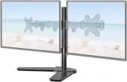 Dual Monitor Stand Free Standing Adjustable Monitor Desk Arm Full Motion Monitor