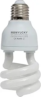 MBMYUCKY UVA UVB Light Reptile Kit 10.0 13 Watt UVA UVB Lamp Tortoise Compact Fluorescent Lamp UVB Lighting for Desert Reptile Bearded Dragon Vivarium Lizard