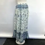 Anthropologie Payal Jain Printed Maxi Skirt. Blue/White. UK 10. RRP £138