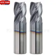 2Pcs 4 Flute 3/4" x 1-1/2" x 4" Solid Carbide End Mills AlTiN Coated CNC Bit
