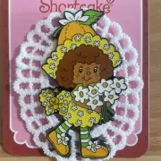 Strawberry Shortcake Orange Blossom Enamel Pin Back 2.25” Retro 80s New