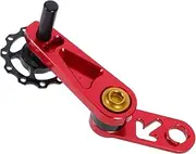 JECOMPRIS Rear Derailleur Tensioner for Folding Bikes Single Speed Chain Tensioner Aluminum Alloy Chain Guide