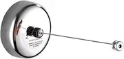 BESy (Round, Polished Chrome) - SUS304 Stainless Steel Retractable Clothesline Clothes Dryer with Adjustable Braided Stainless Steel String Hotel Style,9.2 Feets,Polished Chrome Finish