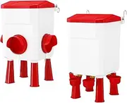 Pet Scene Chicken Feeder & Water Set,Hanging Poultry Feeding,Large Capacity 12KG + 11L Waterer Feeder Set, Automatic Feeder Food Dispense Rat Bird Proof