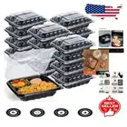Sturdy 45-Pack 9.5 Inch Clamshell Containers - Perfect for Meal Prep & Storage