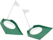 ibasenice 2Pcs Portable Golf Practice Cups Durable Putting Aid for Use for Improving Putting Skills and Entertaining Guests