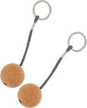 GALPADA Floating Cork Keychain Ball Stylish Buoyant Key Ring for Kayaking Fishing Surfing Water Sports Creative Design for Beach Pool Adventures