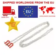 Rc Car Crawler Metal 1/10 Tow Chain & Shackle Scale Accessories For rc4wd Scx10