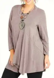 TS TAKING SHAPE plus sz S / 16 Bamboo Marle Fusion Top stretch L/S top NWT!