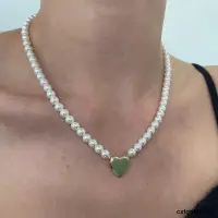 在飛比找露天拍賣優惠-Clavicle chain female pearl Lo